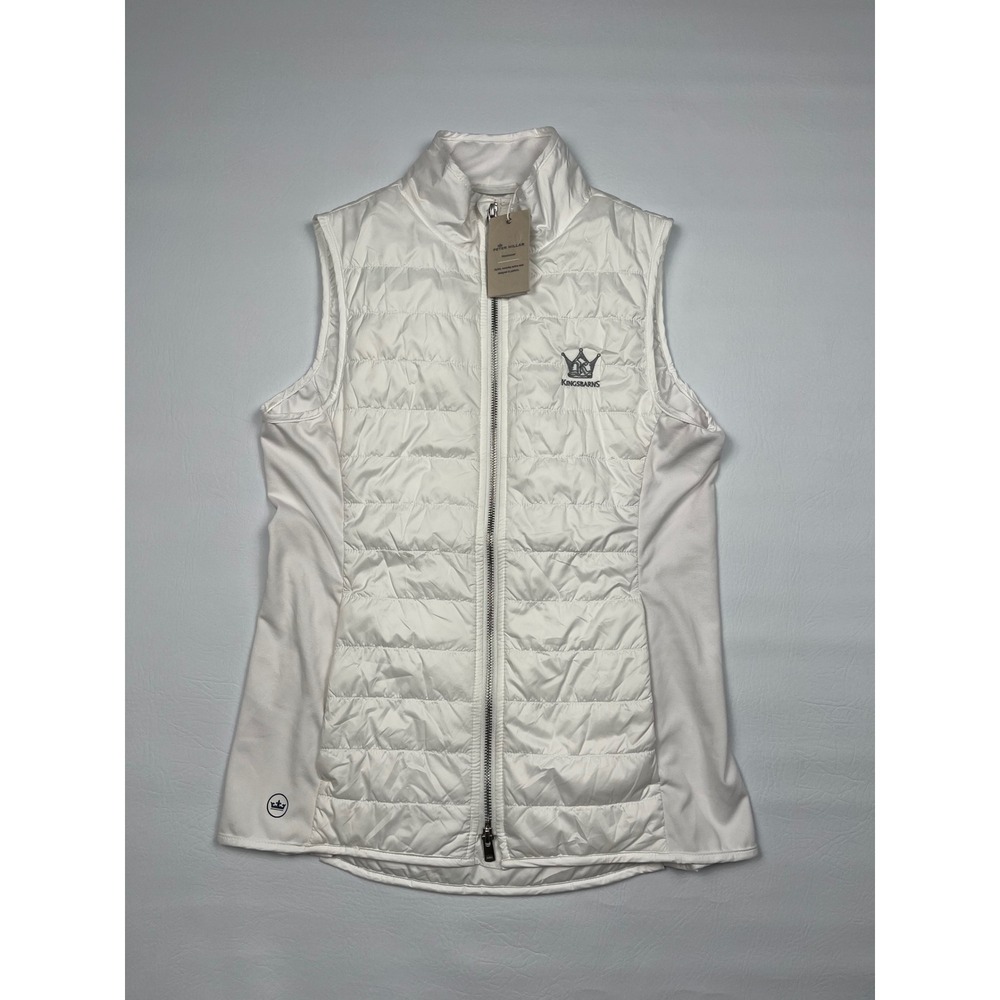 Peter Millar Hybrid Vest Womens S White Golf Quilted Active Performance